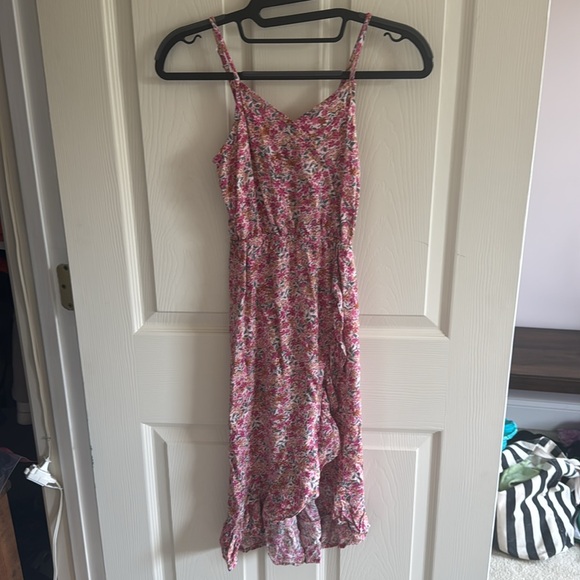 Pink and Orange Ruffled Smocked Sundress - Picture 3 of 3